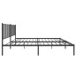 vidaXL Bettgestell mit Kopfteil Metall Schwarz 200x200 cm vidaXL Bettgestell mit Kopfteil Metall Schwarz 200x200 cm