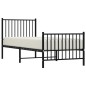 vidaXL Bettgestell mit Kopf- und Fußteil Metall Schwarz 75x190 cm vidaXL Bettgestell mit Kopf- und Fußteil Metall Schwarz 75x190 cm