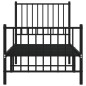 vidaXL Bettgestell mit Kopf- und Fußteil Metall Schwarz 75x190 cm vidaXL Bettgestell mit Kopf- und Fußteil Metall Schwarz 75x190 cm