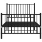 vidaXL Bettgestell mit Kopf- und Fußteil Metall Schwarz 90x190 cm vidaXL Bettgestell mit Kopf- und Fußteil Metall Schwarz 90x190 cm