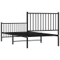 vidaXL Bettgestell mit Kopf- und Fußteil Metall Schwarz 90x190 cm vidaXL Bettgestell mit Kopf- und Fußteil Metall Schwarz 90x190 cm