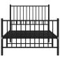 vidaXL Bettgestell mit Kopf- und Fußteil Metall Schwarz 90x200 cm vidaXL Bettgestell mit Kopf- und Fußteil Metall Schwarz 90x200 cm