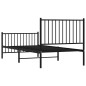 vidaXL Bettgestell mit Kopf- und Fußteil Metall Schwarz 90x200 cm vidaXL Bettgestell mit Kopf- und Fußteil Metall Schwarz 90x200 cm