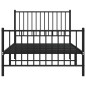 vidaXL Bettgestell mit Kopf- und Fußteil Metall Schwarz 100x200 cm vidaXL Bettgestell mit Kopf- und Fußteil Metall Schwarz 100x200 cm