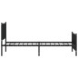 vidaXL Bettgestell mit Kopf- und Fußteil Metall Schwarz 100x200 cm vidaXL Bettgestell mit Kopf- und Fußteil Metall Schwarz 100x200 cm