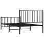 vidaXL Bettgestell mit Kopf- und Fußteil Metall Schwarz 100x200 cm vidaXL Bettgestell mit Kopf- und Fußteil Metall Schwarz 100x200 cm