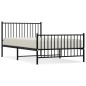 vidaXL Bettgestell mit Kopf- und Fußteil Metall Schwarz 107x203 cm vidaXL Bettgestell mit Kopf- und Fußteil Metall Schwarz 107x203 cm