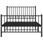 vidaXL Bettgestell mit Kopf- und Fußteil Metall Schwarz 107x203 cm vidaXL Bettgestell mit Kopf- und Fußteil Metall Schwarz 107x203 cm