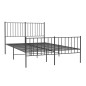 vidaXL Bettgestell mit Kopf- und Fußteil Metall Schwarz 120x200 cm vidaXL Bettgestell mit Kopf- und Fußteil Metall Schwarz 120x200 cm