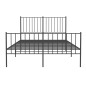 vidaXL Bettgestell mit Kopf- und Fußteil Metall Schwarz 120x200 cm vidaXL Bettgestell mit Kopf- und Fußteil Metall Schwarz 120x200 cm