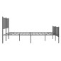vidaXL Bettgestell mit Kopf- und Fußteil Metall Schwarz 120x200 cm vidaXL Bettgestell mit Kopf- und Fußteil Metall Schwarz 120x200 cm