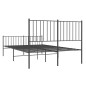 vidaXL Bettgestell mit Kopf- und Fußteil Metall Schwarz 120x200 cm vidaXL Bettgestell mit Kopf- und Fußteil Metall Schwarz 120x200 cm