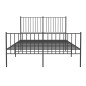 vidaXL Bettgestell mit Kopf- und Fußteil Metall Schwarz 140x190 cm vidaXL Bettgestell mit Kopf- und Fußteil Metall Schwarz 140x190 cm