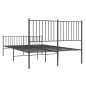 vidaXL Bettgestell mit Kopf- und Fußteil Metall Schwarz 140x190 cm vidaXL Bettgestell mit Kopf- und Fußteil Metall Schwarz 140x190 cm