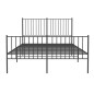 vidaXL Bettgestell mit Kopf- und Fußteil Metall Schwarz 140x200 cm vidaXL Bettgestell mit Kopf- und Fußteil Metall Schwarz 140x200 cm