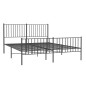 vidaXL Bettgestell mit Kopf- und Fußteil Metall Schwarz 160x200 cm vidaXL Bettgestell mit Kopf- und Fußteil Metall Schwarz 160x200 cm