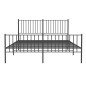 vidaXL Bettgestell mit Kopf- und Fußteil Metall Schwarz 160x200 cm vidaXL Bettgestell mit Kopf- und Fußteil Metall Schwarz 160x200 cm