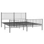 vidaXL Bettgestell mit Kopf- und Fußteil Metall Schwarz 183x213 cm vidaXL Bettgestell mit Kopf- und Fußteil Metall Schwarz 183x213 cm
