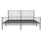 vidaXL Bettgestell mit Kopf- und Fußteil Metall Schwarz 183x213 cm vidaXL Bettgestell mit Kopf- und Fußteil Metall Schwarz 183x213 cm