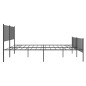 vidaXL Bettgestell mit Kopf- und Fußteil Metall Schwarz 183x213 cm vidaXL Bettgestell mit Kopf- und Fußteil Metall Schwarz 183x213 cm