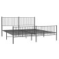 vidaXL Bettgestell mit Kopf- und Fußteil Metall Schwarz 193x203 cm vidaXL Bettgestell mit Kopf- und Fußteil Metall Schwarz 193x203 cm
