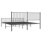 vidaXL Bettgestell mit Kopf- und Fußteil Metall Schwarz 193x203 cm vidaXL Bettgestell mit Kopf- und Fußteil Metall Schwarz 193x203 cm
