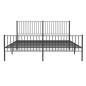 vidaXL Bettgestell mit Kopf- und Fußteil Metall Schwarz 200x200 cm vidaXL Bettgestell mit Kopf- und Fußteil Metall Schwarz 200x200 cm
