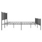vidaXL Bettgestell mit Kopf- und Fußteil Metall Schwarz 200x200 cm vidaXL Bettgestell mit Kopf- und Fußteil Metall Schwarz 200x200 cm