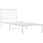 vidaXL Bettgestell mit Kopfteil Metall Weiß 75x190 cm vidaXL Bettgestell mit Kopfteil Metall Weiß 75x190 cm
