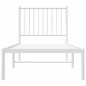 vidaXL Bettgestell mit Kopfteil Metall Weiß 75x190 cm vidaXL Bettgestell mit Kopfteil Metall Weiß 75x190 cm