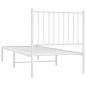 vidaXL Bettgestell mit Kopfteil Metall Weiß 75x190 cm vidaXL Bettgestell mit Kopfteil Metall Weiß 75x190 cm