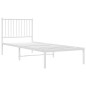 vidaXL Bettgestell mit Kopfteil Metall Weiß 80x200 cm vidaXL Bettgestell mit Kopfteil Metall Weiß 80x200 cm