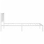 vidaXL Bettgestell mit Kopfteil Metall Weiß 80x200 cm vidaXL Bettgestell mit Kopfteil Metall Weiß 80x200 cm