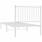 vidaXL Bettgestell mit Kopfteil Metall Weiß 80x200 cm vidaXL Bettgestell mit Kopfteil Metall Weiß 80x200 cm