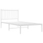 vidaXL Bettgestell mit Kopfteil Metall Weiß 90x190 cm vidaXL Bettgestell mit Kopfteil Metall Weiß 90x190 cm