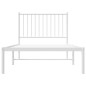 vidaXL Bettgestell mit Kopfteil Metall Weiß 90x190 cm vidaXL Bettgestell mit Kopfteil Metall Weiß 90x190 cm