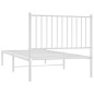 vidaXL Bettgestell mit Kopfteil Metall Weiß 90x190 cm vidaXL Bettgestell mit Kopfteil Metall Weiß 90x190 cm