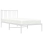 vidaXL Bettgestell mit Kopfteil Metall Weiß 90x200 cm vidaXL Bettgestell mit Kopfteil Metall Weiß 90x200 cm