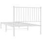 vidaXL Bettgestell mit Kopfteil Metall Weiß 90x200 cm vidaXL Bettgestell mit Kopfteil Metall Weiß 90x200 cm