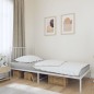 vidaXL Bettgestell mit Kopfteil Metall Weiß 100x190 cm vidaXL Bettgestell mit Kopfteil Metall Weiß 100x190 cm