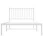 vidaXL Bettgestell mit Kopfteil Metall Weiß 100x190 cm vidaXL Bettgestell mit Kopfteil Metall Weiß 100x190 cm