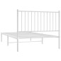 vidaXL Bettgestell mit Kopfteil Metall Weiß 100x190 cm vidaXL Bettgestell mit Kopfteil Metall Weiß 100x190 cm