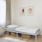 vidaXL Bettgestell mit Kopfteil Metall Weiß 107x203 cm vidaXL Bettgestell mit Kopfteil Metall Weiß 107x203 cm