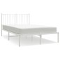 vidaXL Bettgestell mit Kopfteil Metall Weiß 120x190 cm vidaXL Bettgestell mit Kopfteil Metall Weiß 120x190 cm