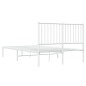vidaXL Bettgestell mit Kopfteil Metall Weiß 120x190 cm vidaXL Bettgestell mit Kopfteil Metall Weiß 120x190 cm