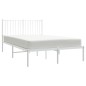 vidaXL Bettgestell mit Kopfteil Metall Weiß 120x200 cm vidaXL Bettgestell mit Kopfteil Metall Weiß 120x200 cm
