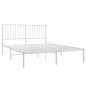vidaXL Bettgestell mit Kopfteil Metall Weiß 140x190 cm vidaXL Bettgestell mit Kopfteil Metall Weiß 140x190 cm