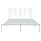 vidaXL Bettgestell mit Kopfteil Metall Weiß 140x190 cm vidaXL Bettgestell mit Kopfteil Metall Weiß 140x190 cm