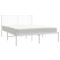 vidaXL Bettgestell mit Kopfteil Metall Weiß 140x200 cm vidaXL Bettgestell mit Kopfteil Metall Weiß 140x200 cm