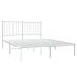 vidaXL Bettgestell mit Kopfteil Metall Weiß 140x200 cm vidaXL Bettgestell mit Kopfteil Metall Weiß 140x200 cm